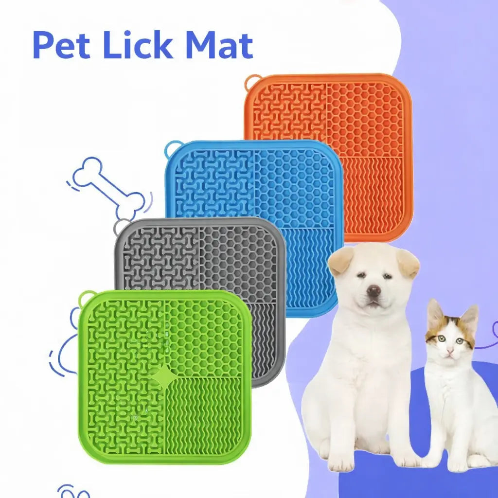 Lick Mat for Dogs, Premium Lick Pad with Suction Cups for Dog Anxiety Relief, Slow Feeder Dog Bowls