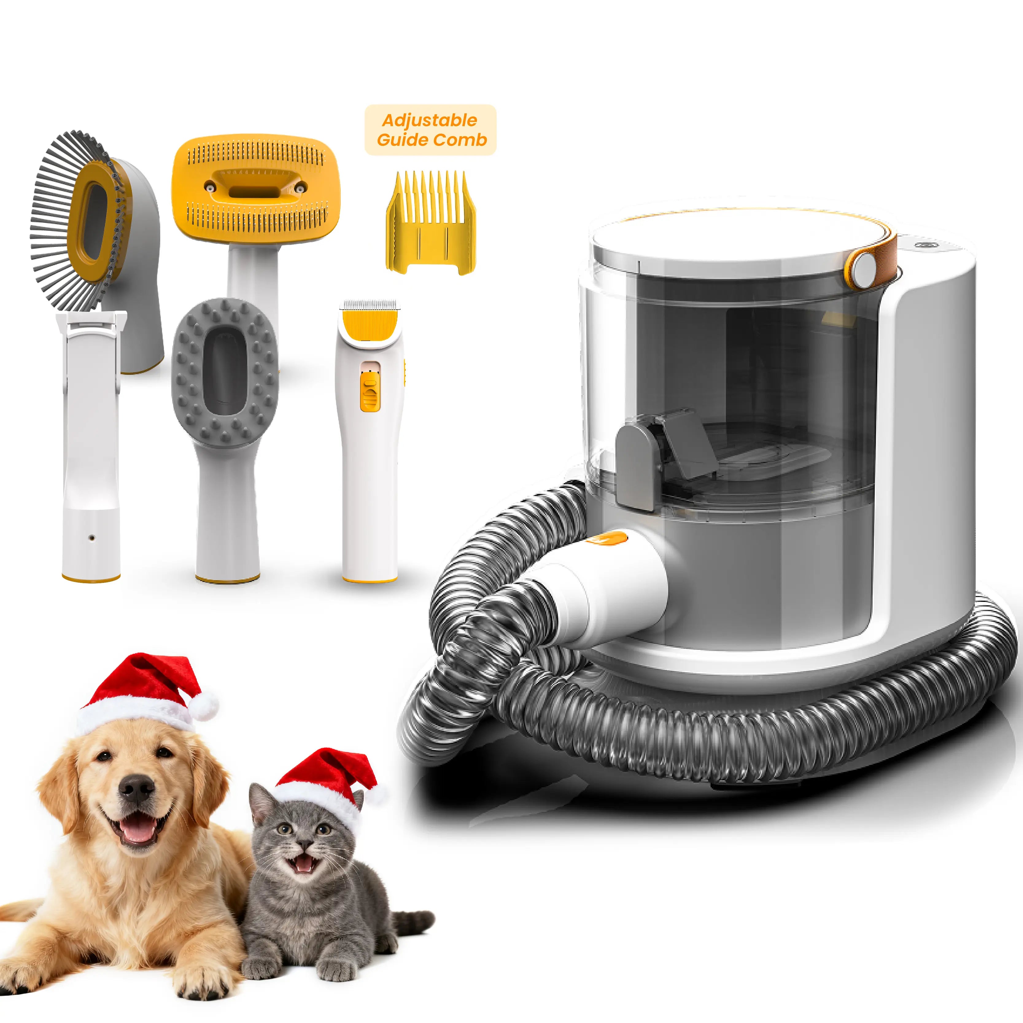 5-In-1 Pet Grooming Kit with Vacuum for Dogs & Cats